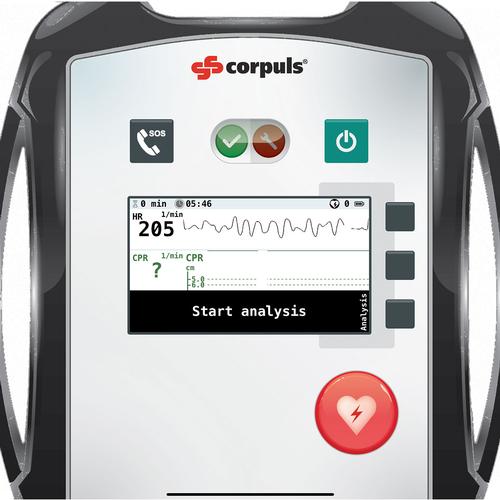 corpuls® AED Betegmonitor képernyő szimulátor a REALITi 360, 8000968, AUTOMATIZÁLT KÜLSŐ DEFIBRILLÁTOR TRÉNEREK (AED)