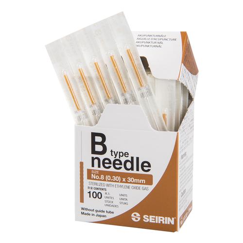 SEIRIN ® B-típus – 0,30 x 30mm, 100 db dobozonként., 1017652 [S-B3030], Akupunktúrás tűk SEIRIN