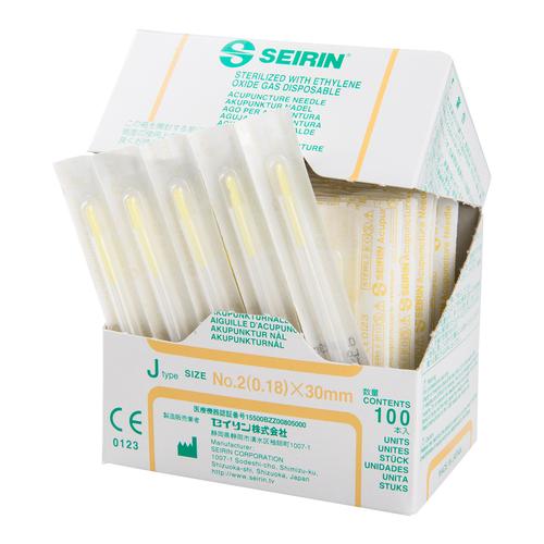 SEIRIN ® J-típus – összehasonlíthatatlanul gyengéd 0,18 mm átmérőjű 30 mm hosszú elefántcsont-fehér, 1002418 [S-J1830], Akupunktúrás tűk SEIRIN