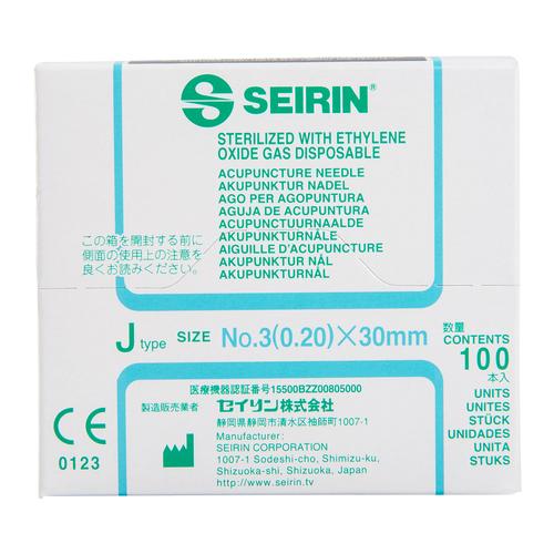 SEIRIN ® J-típus – összehasonlíthatatlanul gyengéd 0,20 mm átmérőjű 30 mm hosszú kék, 1002420 [S-J2030], Akupunktúrás tűk SEIRIN