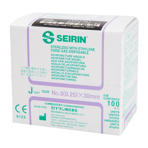 SEIRIN ® J-típus – összehasonlíthatatlanul gyengéd 0,25 mm átmérőjű 30 mm hosszú lila, 1002423 [S-J2530], Akupunktúrás tűk SEIRIN