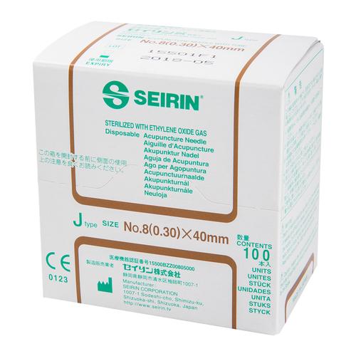SEIRIN ® J-típus – összehasonlíthatatlanul gyengéd 0,30 mm átmérőjű 40 mm hosszú barna, 1002427 [S-J3040], Akupunktúrás tűk SEIRIN