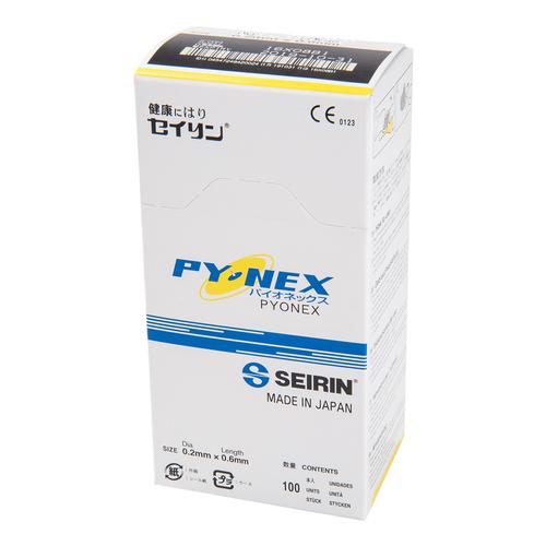 S-PY SEIRIN New PYONEX sárga; köntösben: 0,15 mm átmérőjű: 0,60 mm, 1002471 [S-PY], Akupunktúrás tűk SEIRIN