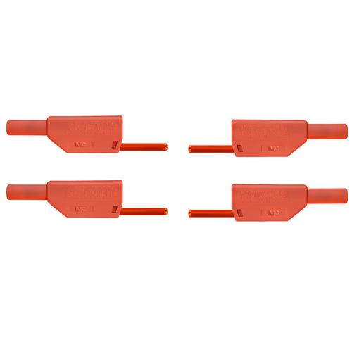 Biztonsági mérőkábel pár, 75 cm, piros, 1017716 [U13817], Kísérleti kábelek