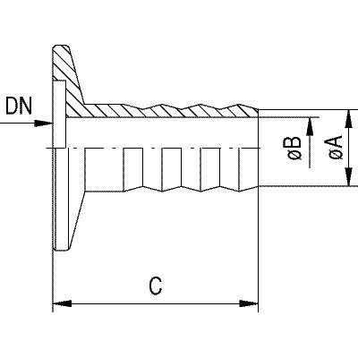 Adapter DN 16  KF /  12 mm, 1002928 [U14515], Vákum pumpa